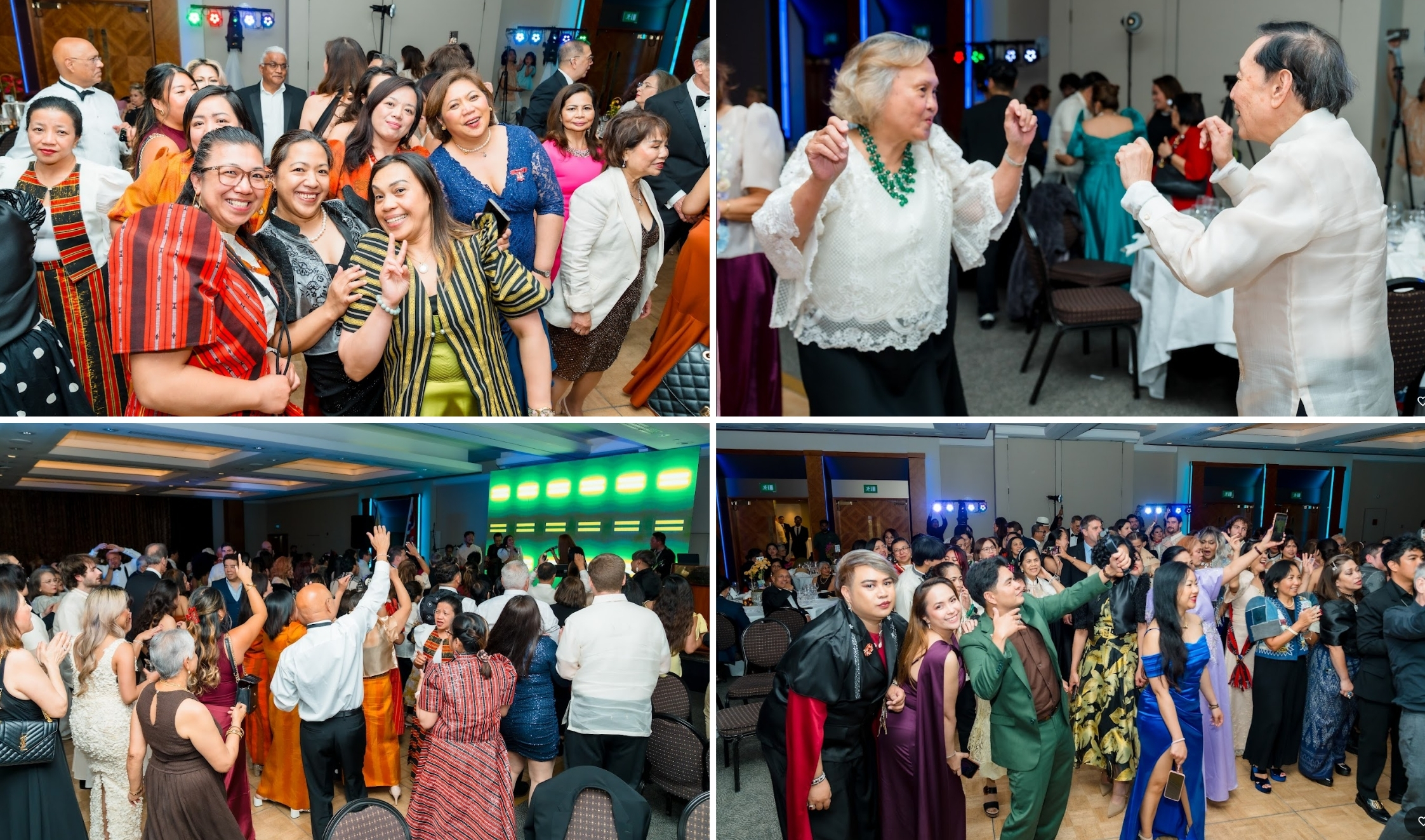 Guests of all ages dancing as the After Six Band performs at the FWA-UK PND Gala 2026